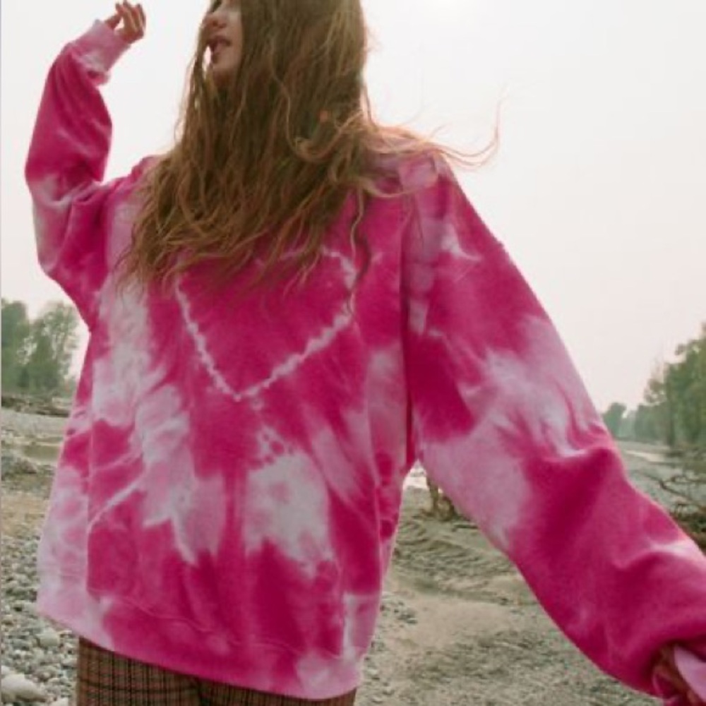 Urban Outfitters Tie Dye Heart Crewneck